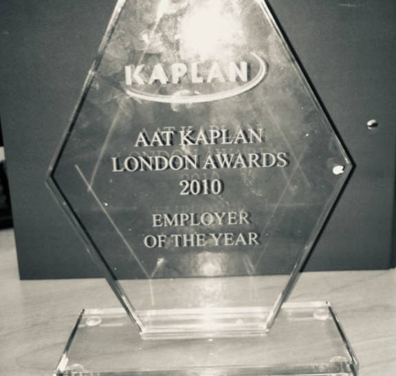 AAT Apprenticeships award made of glass