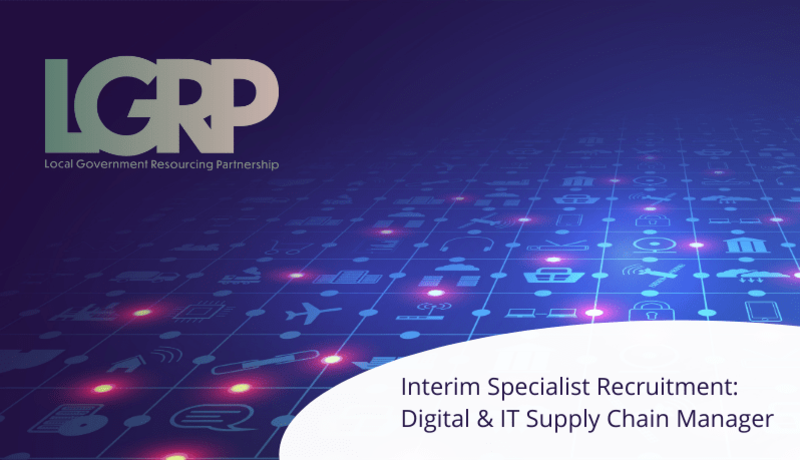 Icon showing digital it and supply chain recruitment