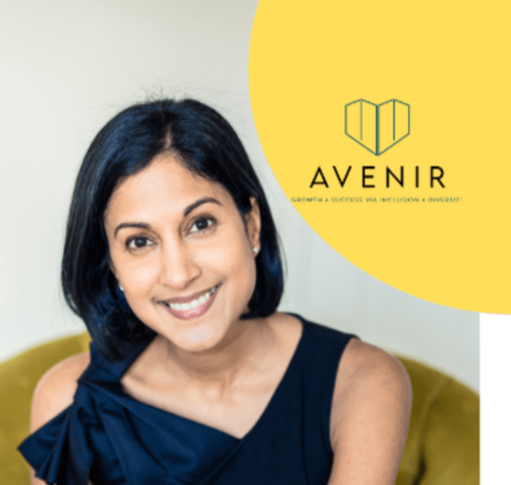 Nadia from Avenir sits smiling at camera